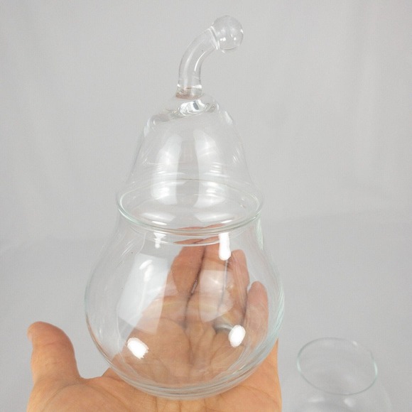 Glass Sugar and Creamer Set Pear Coffee - Picture 3 of 5